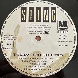 STING THE POLICE VINILO LP DREAM BLUE TURTLES 1985