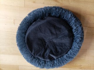 Cama Antiestrés para Mascota, Gris, Diámetro 75cm