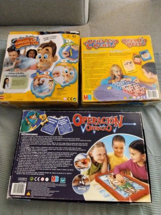 Lote 4 juegos de mesa: Operación, Quién es Quién,