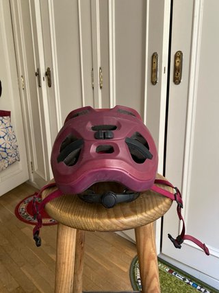 Casco Rockrider rojo/morado