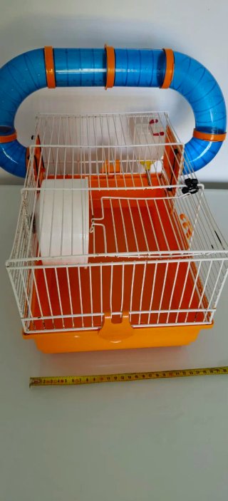 Jaula Hámster con Tubos y Rueda. Regalo bola hamst