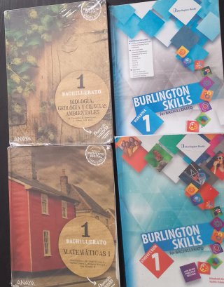 Libros 1 bachillerato: matemáticas inglés biología