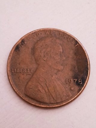 MONEDA 1 CENTAVO LINCOLN.1978D.CECA RELLENA METAL.