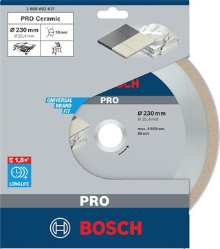 Bosch 1x PRO Ceramic - disco de corte de diamante