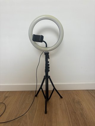 Aro de luz con trípode y soporte móvil