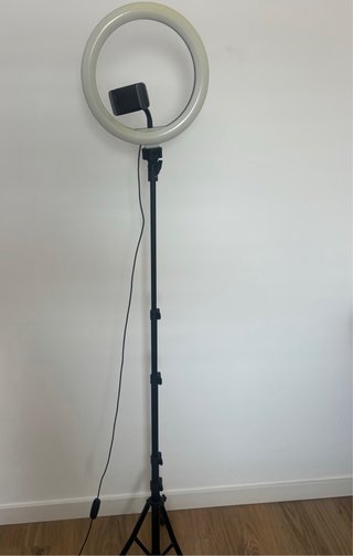 Aro de luz con trípode y soporte móvil