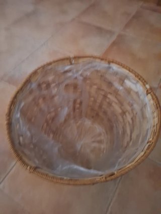 Macetero de mimbre y bambú