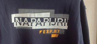 Felpa Napapijri Uomo Tg M Blu/Nero