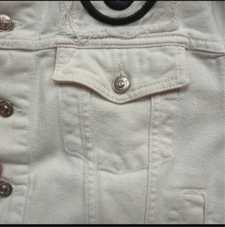MM6 Maison Margiela Giubbino Jeans Bianco