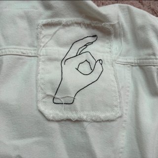 MM6 Maison Margiela Giubbino Jeans Bianco