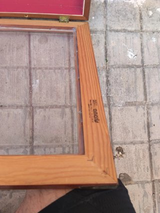 Vitrina expositor madera y cristal