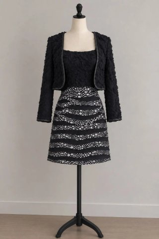 Vestido elegante negro talla 42