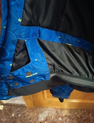 Abrigo azul estampado
