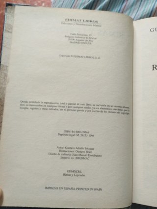 Libro rimas y leyendas