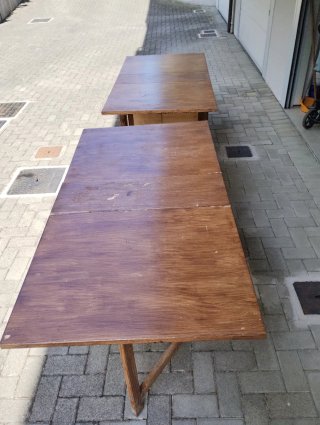 Coppia Tavoli Pieghevoli Legno Ikea Norden