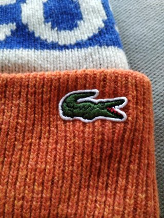 Gorro Lacoste Unisex Lana Naranja