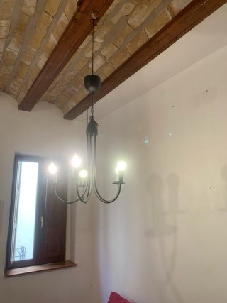 Lámpara rústica candelabro 5 bombillas