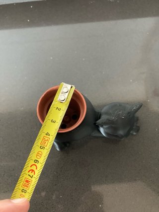Vaso decorativo Gatto Nero 3D(pianta in inclusa)