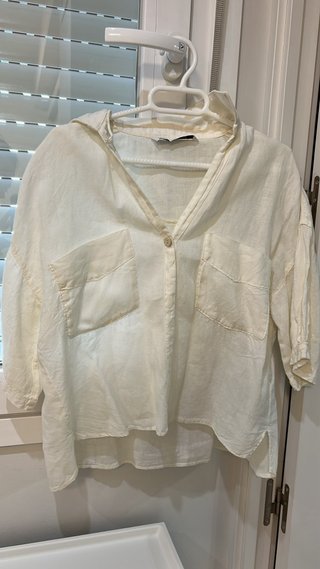Camisa beige talla S