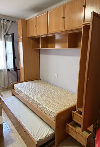 Mueble habitación con 2 camas y almacenaje
