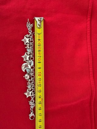 Pulsera Plata Estrellas y Luna