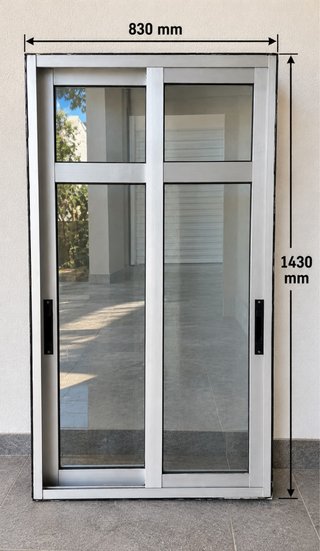 Ventana corredera gris 830x1430 mm