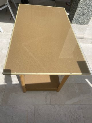 Mesa camilla madera y cristal