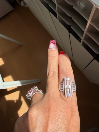 Anillo de plata con circonitas