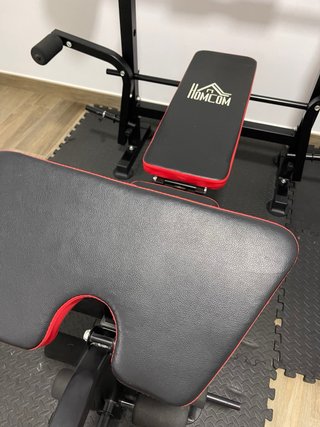 Banco Musculación Multifunción + Barra