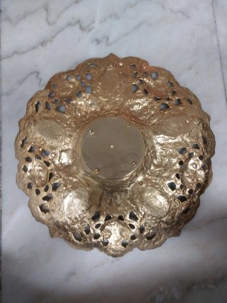 2 Platos Bronce Bañados en Oro