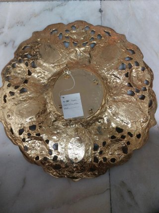 2 Platos Bronce Bañados en Oro