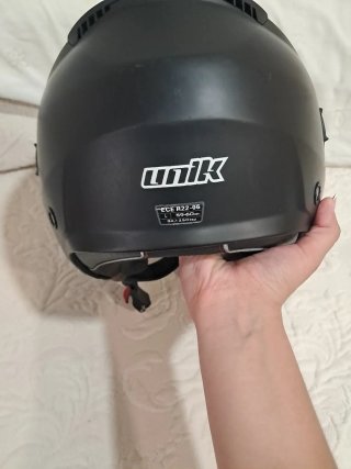 Casco Moto Unik Negro con Visera