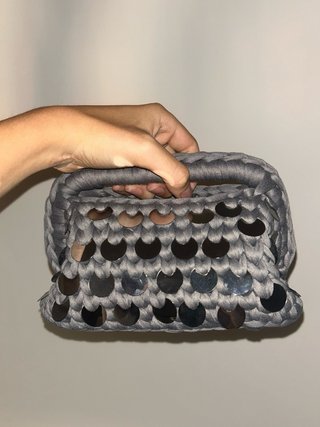 Pochette Clutchbag fatta a mano con paillettes