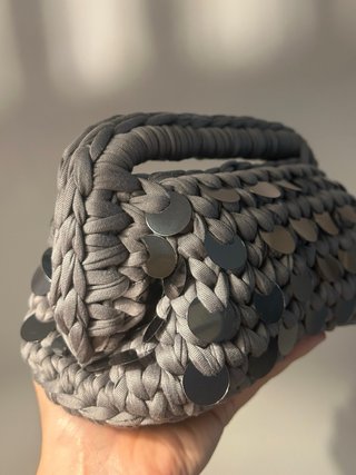 Pochette Clutchbag fatta a mano con paillettes
