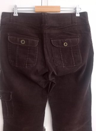 Pantalones capri mujer marrones