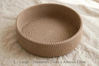 Set 3 Cestini Intrecciati Organizer Beige