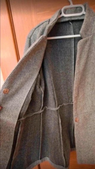 Abrigo de mujer, color gris, talla M