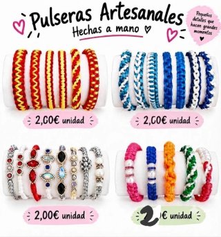 pulseras unisex unidad a 2 euros cierre ajustable