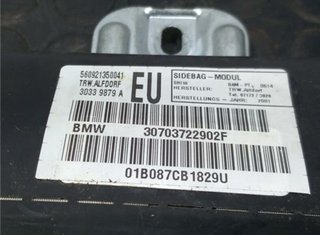 Bmw 1009289 30703722902f airbag lateral serie 2.0