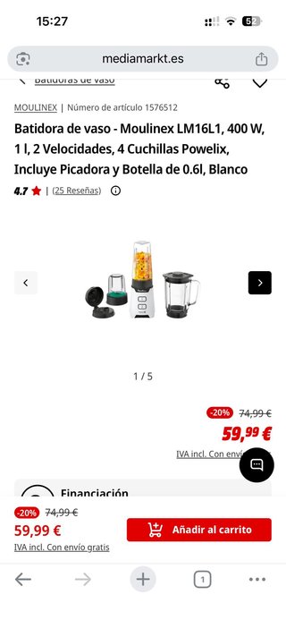 Batidora Moulinex Powerlix