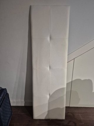 Cabecero polipiel blanco