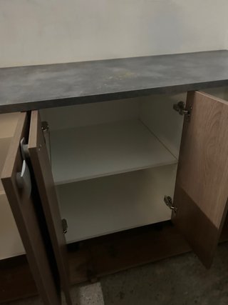 Mueble de cocina madera y metal 4 modulos