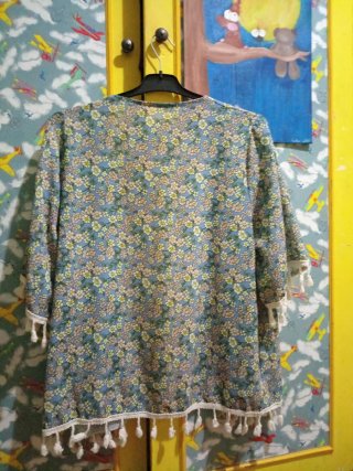 Chaqueta floral azul talla XXL