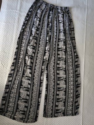 Pantalones anchos mujer estampado elefantes