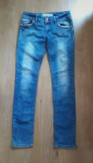 Vaqueros Black Bat Mujer Azul
