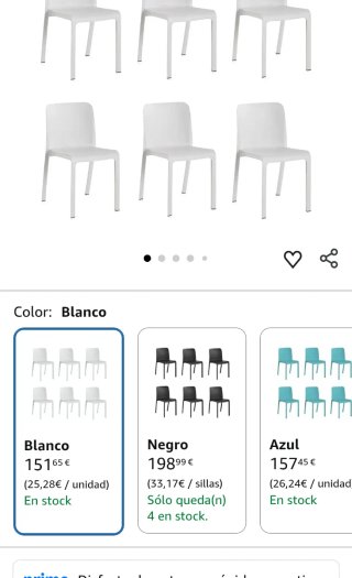 Pack 6 Sillas SP Berner Grana Apilables