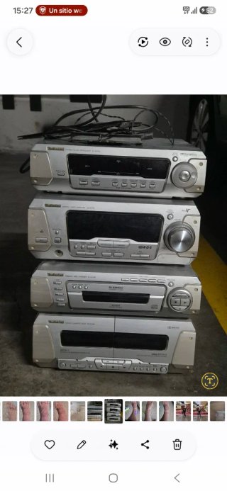 Equipo de música estéreo plata technnics