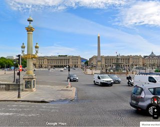 Postal París 1906 - La Place de la Concorde