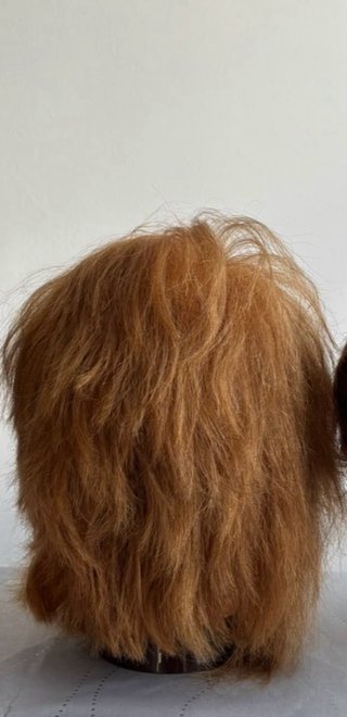 Cabeza maniquí pelo natural con barba