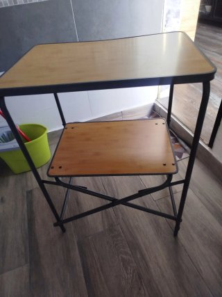 Mesa doble  Camping Plegable marca eurotrail.